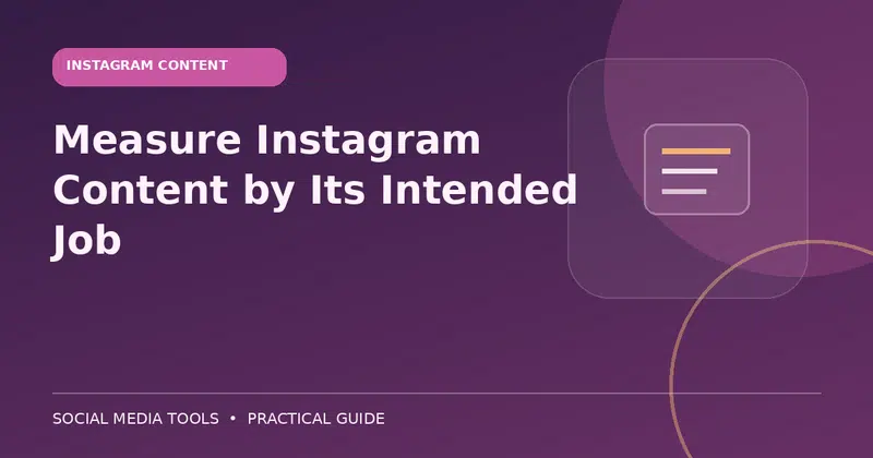 Editorial cover image for the guide: Measure Instagram Content by Its Intended Job