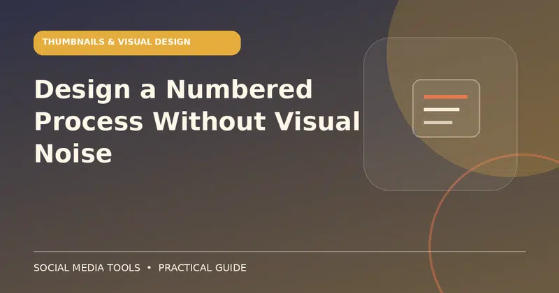 Editorial cover image for the guide: Design a Numbered Process Without Visual Noise