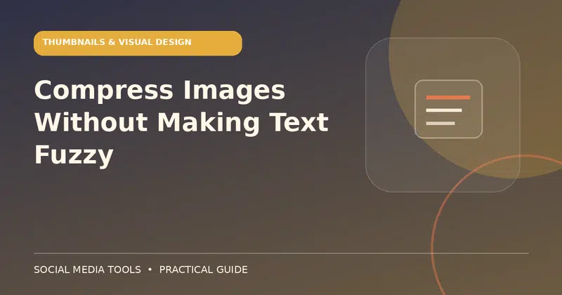 Editorial cover image for the guide: Compress Images Without Making Text Fuzzy