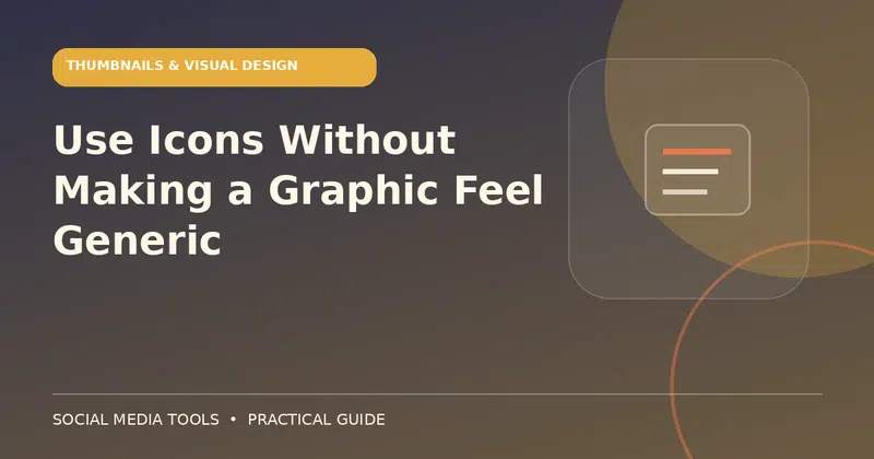 Editorial cover image for the guide: Use Icons Without Making a Graphic Feel Generic