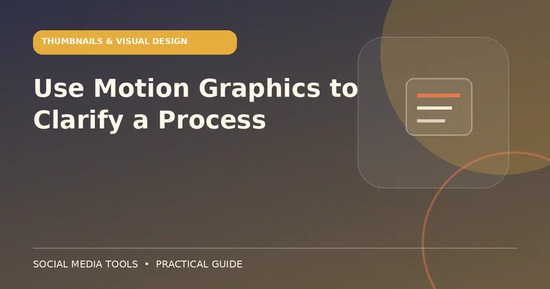 Editorial cover image for the guide: Use Motion Graphics to Clarify a Process