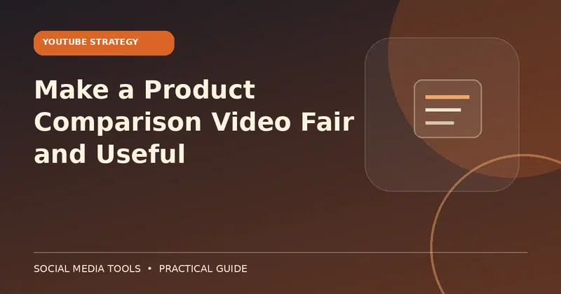 Editorial cover image for the guide: Make a Product Comparison Video Fair and Useful