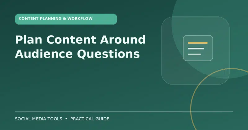 Editorial cover image for the guide: Plan Content Around Audience Questions