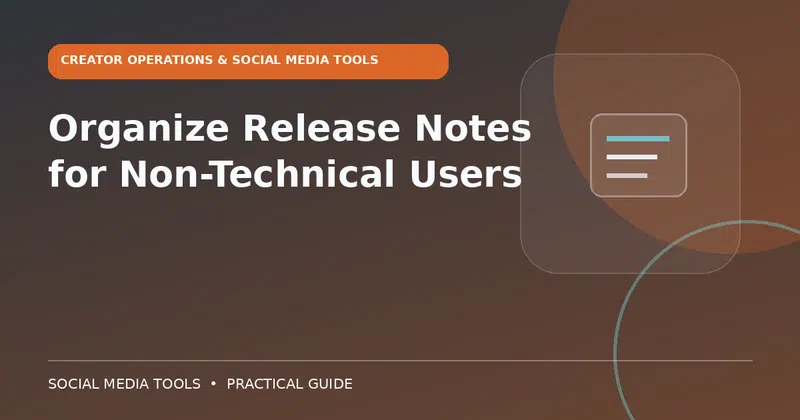 Editorial cover image for the guide: Organize Release Notes for Non-Technical Users
