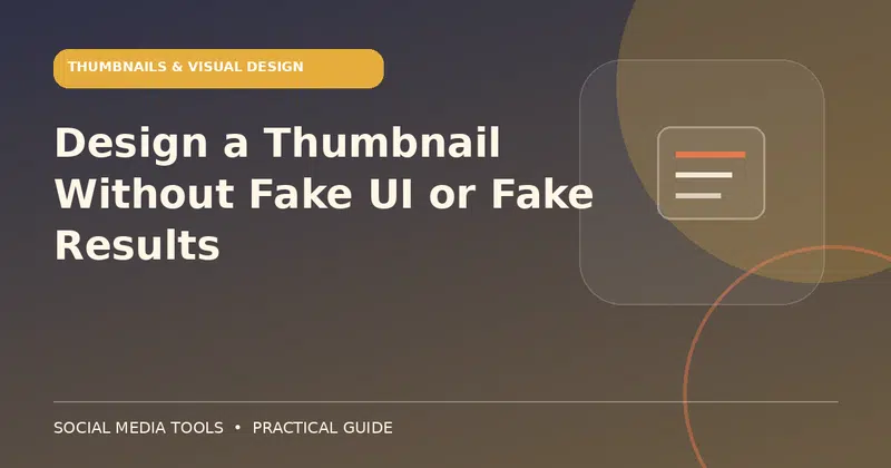 Editorial cover image for the guide: Design a Thumbnail Without Fake UI or Fake Results