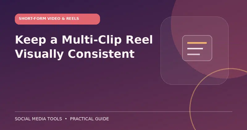 Editorial cover image for the guide: Keep a Multi-Clip Reel Visually Consistent