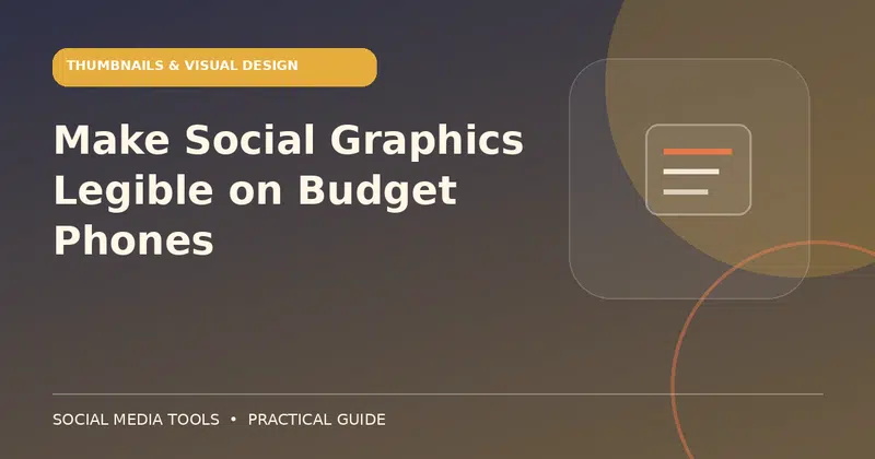 Editorial cover image for the guide: Make Social Graphics Legible on Budget Phones