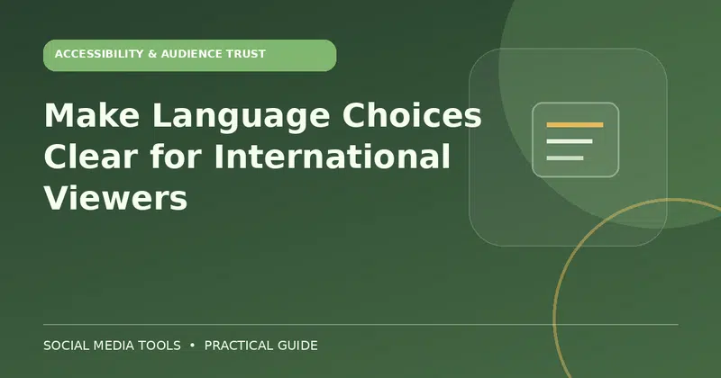 Editorial cover image for the guide: Make Language Choices Clear for International Viewers