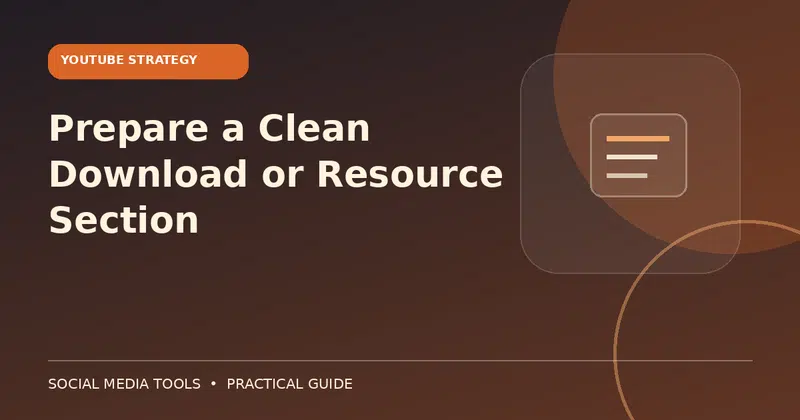 Editorial cover image for the guide: Prepare a Clean Download or Resource Section