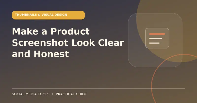 Editorial cover image for the guide: Make a Product Screenshot Look Clear and Honest