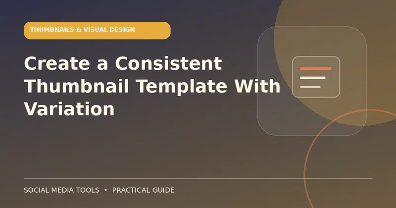 Editorial cover image for the guide: Create a Consistent Thumbnail Template With Variation