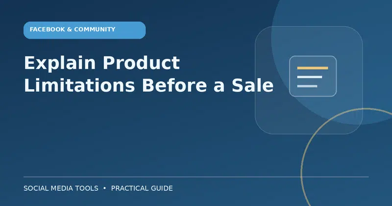 Editorial cover image for the guide: Explain Product Limitations Before a Sale