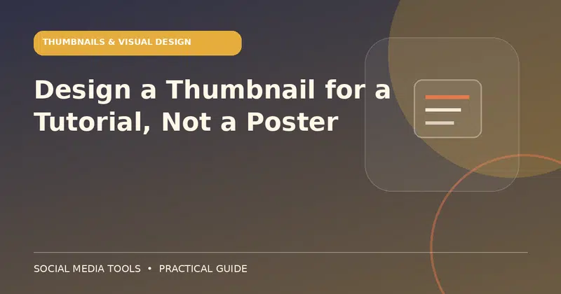 Editorial cover image for the guide: Design a Thumbnail for a Tutorial, Not a Poster