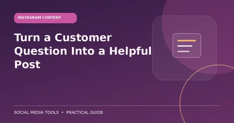 Editorial cover image for the guide: Turn a Customer Question Into a Helpful Post