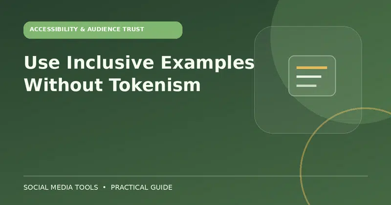 Editorial cover image for the guide: Use Inclusive Examples Without Tokenism