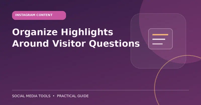 Editorial cover image for the guide: Organize Highlights Around Visitor Questions