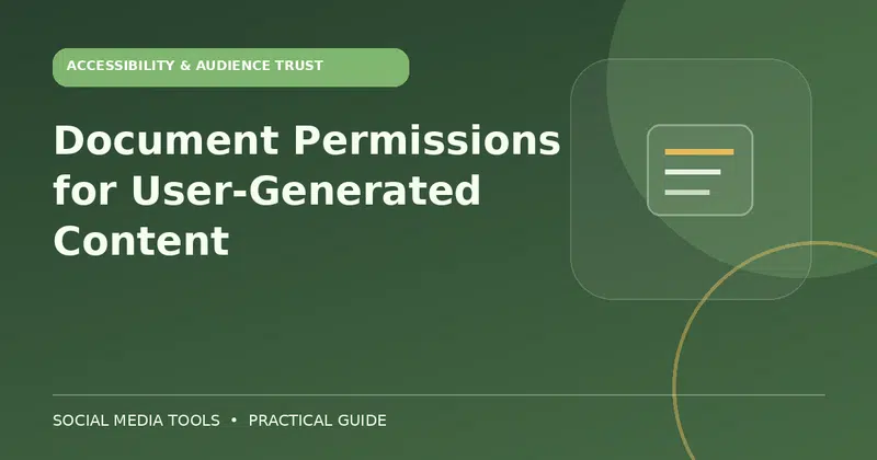 Editorial cover image for the guide: Document Permissions for User-Generated Content