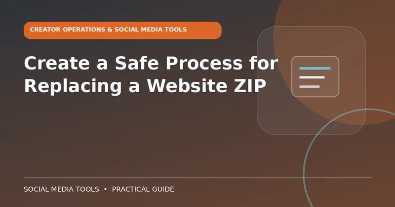 Editorial cover image for the guide: Create a Safe Process for Replacing a Website ZIP