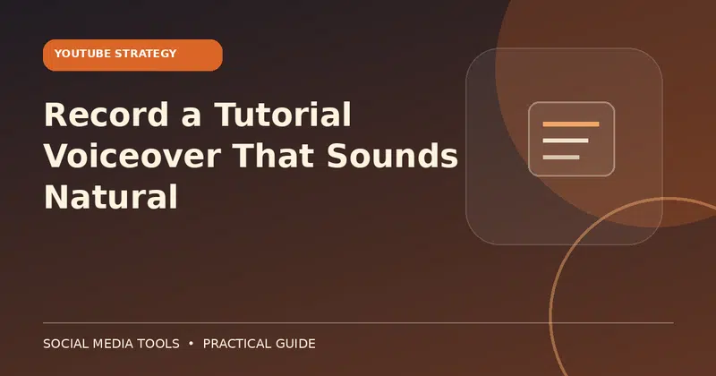 Editorial cover image for the guide: Record a Tutorial Voiceover That Sounds Natural