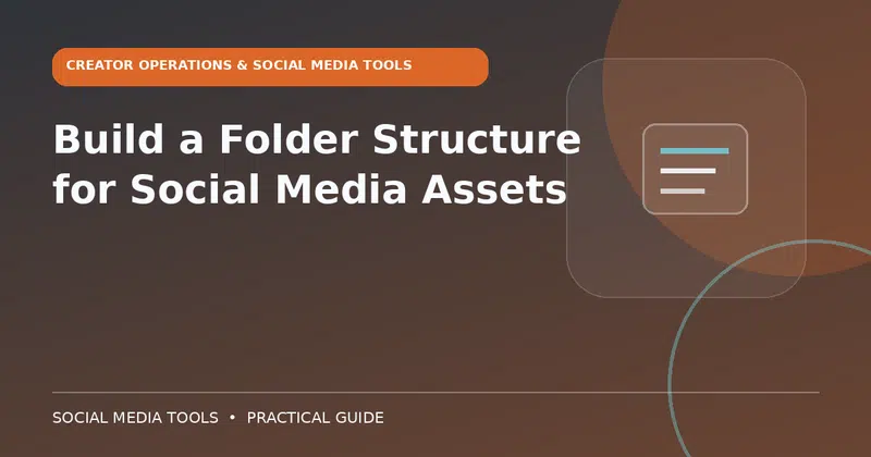Editorial cover image for the guide: Build a Folder Structure for Social Media Assets